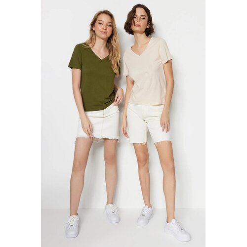 TRENDYOLMILLA Ženski set majici TWOSS23TS00002, Višebojni Cene
