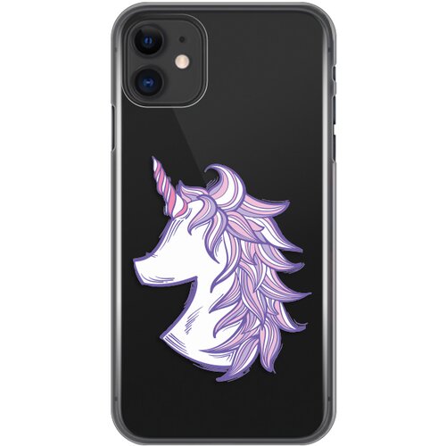 maska silikonska print skin za iphone 11 6.1 purple unicorn Slike