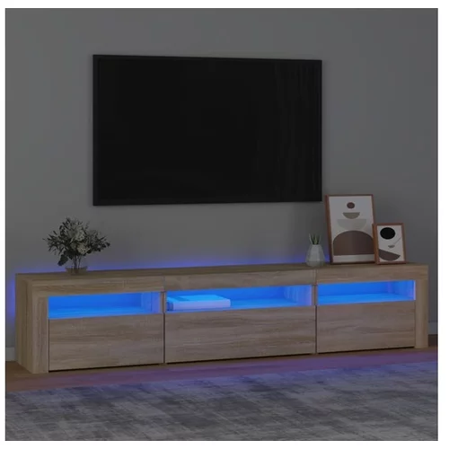  TV omarica z LED lučkami sonoma hrast 195x35x40 cm