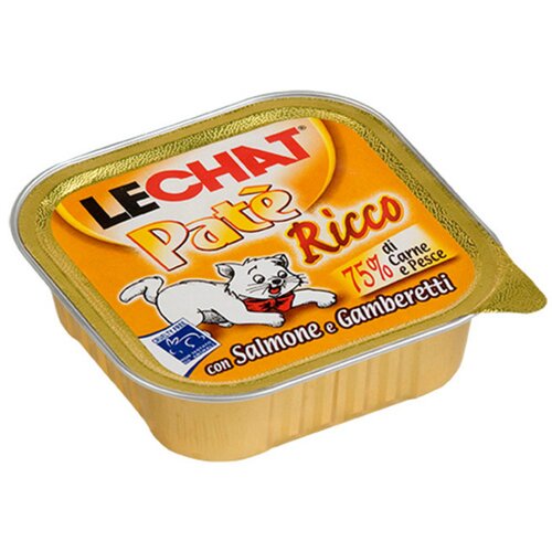 Lechat pašteta za mačke sa lososom i škampima, 100g Cene