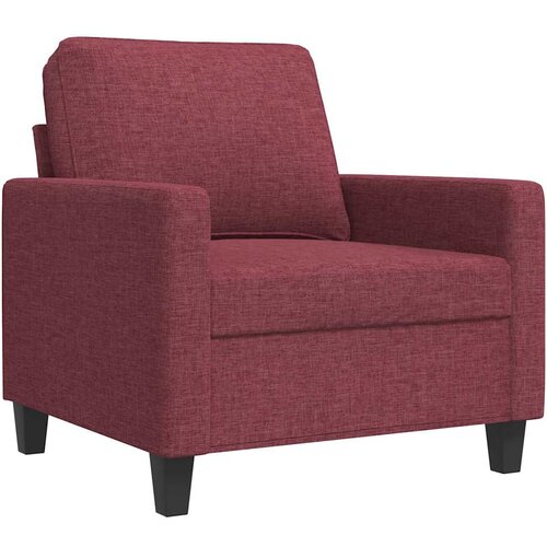  Fotelja crvena boja vina 60 cm od tkanine Slike