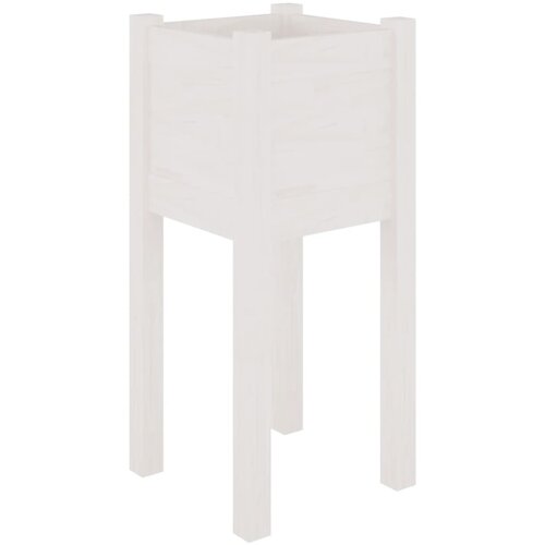 Maison Chic Vrtno cvetlično korito - Cvetlični Lonec belo 31x31x70 cm trdna borovina, (21790318) Cene
