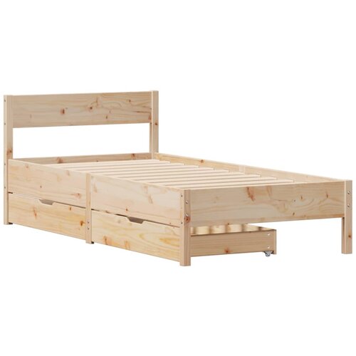 vidaXL Posteljni okvir z vzglavjem 90x190 cm trdna borovina, (21322126) Cene