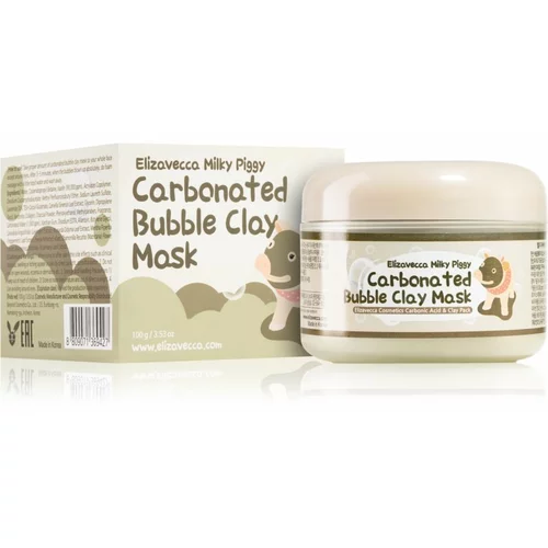 Elizavecca Milky Piggy Carbonated Bubble Clay Mask globinsko čistilna maska za obraz za problematično kožo, akne 100 g