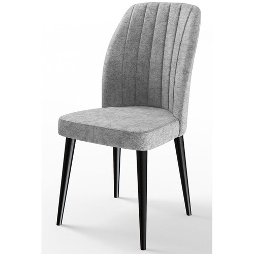 Hanah home set trpezarijskih stolica Etra 6 kom, siva tkanina Jerry, crne drvene noge Cene