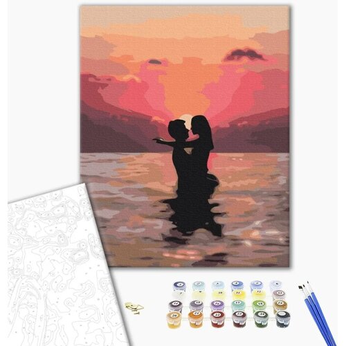  Slika za samostalno slikanje - Lovers against the backdrop of the setting sun 40x50 Cijene