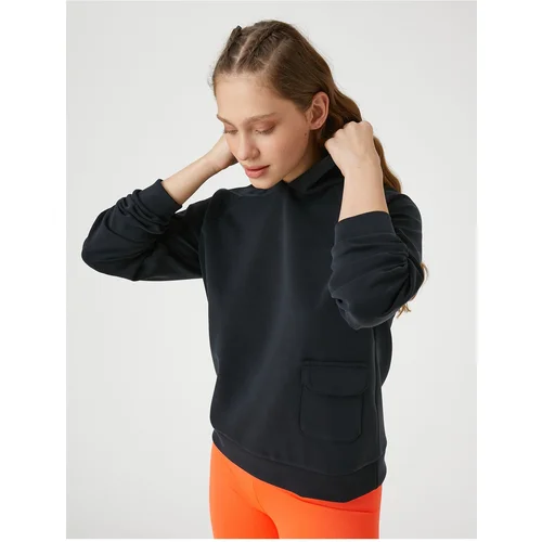 Koton Hooded Sweatshirt Pocket Detailed Modal Blend