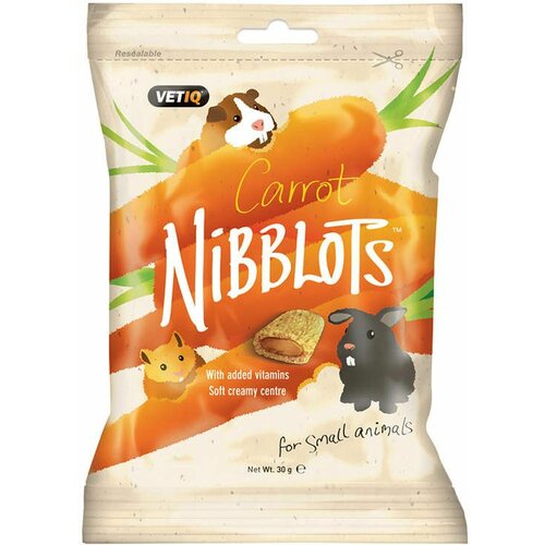 Vetiq mark+chappell nibblots poslastica za male životinje šargarepa 30 g Slike