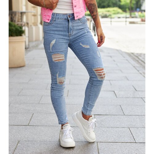 Gemre Blue distressed slim jeans Schilizza Cijene