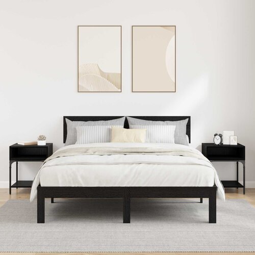  Noćni ormarić 2 pcs Crni hrast 40 x 40 x 50 cm Slike