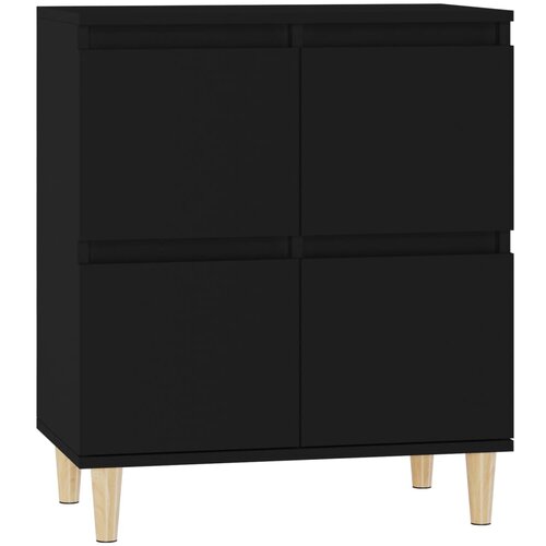 VidaXL Komoda črna 60x35x70 cm inženirski les, (20654777) Slike