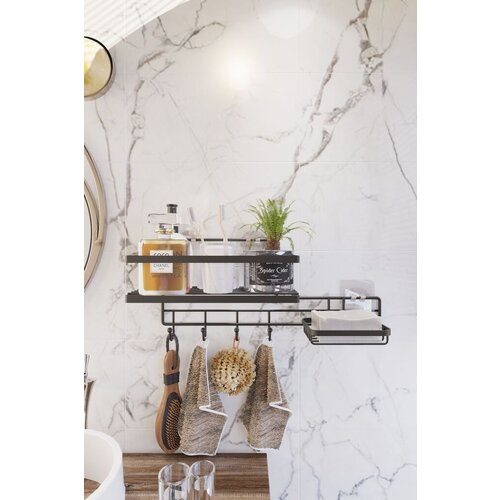 Hermia Organizator za kupatilo SY303, Crni Cene