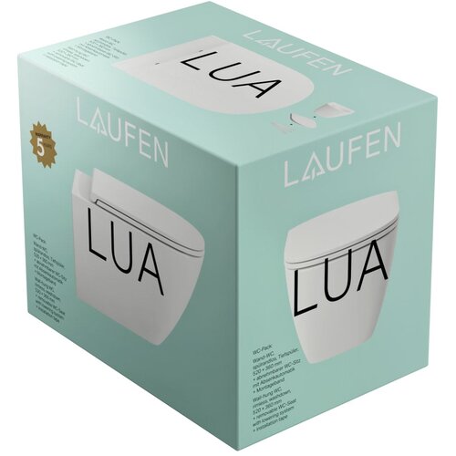 Laufen H8660800000001 Lua viseča brezrobna WC &amp;scaron;koljka z WC desko s počasnim zapiranjem Slike