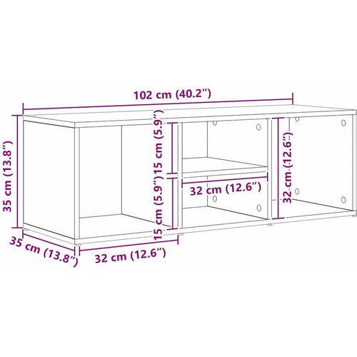 Klupa za cipele Crni hrast 102 x 35 x 35 cm Konstruirano drvo Slike