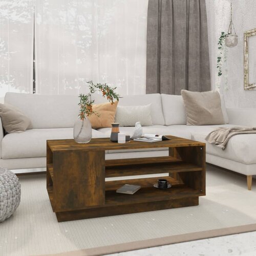  Stolić za kavu dimljena boja hrasta 102 x 55 x 43 cm drveni Cijene