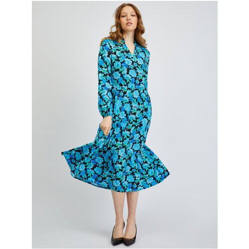 Orsay black and Blue Ladies Patterned Dress - Women Slike