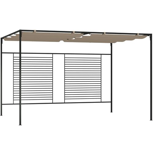 vidaXL Paviljon z zložljivo streho 3x4x2,3 m taupe 180 g/m² Cene