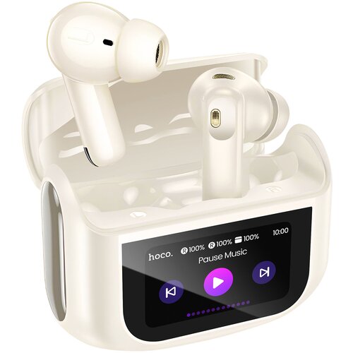 Hoco Hoko, Brezžične slu&scaron;alke Bluetooth 5.4 ANC / ENC, polnilna torbica z LED zaslonom na dotik, Bela, (5000228816) Cene