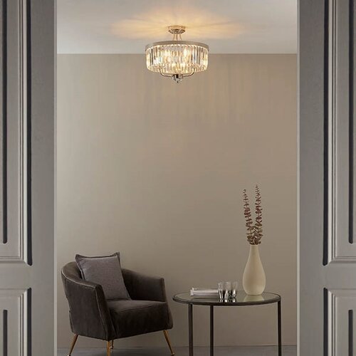 Endon 90264 - plafonski luster chesterfield 3xE14/6W/230V, prečnik 45 cm, sjajni hrom Slike