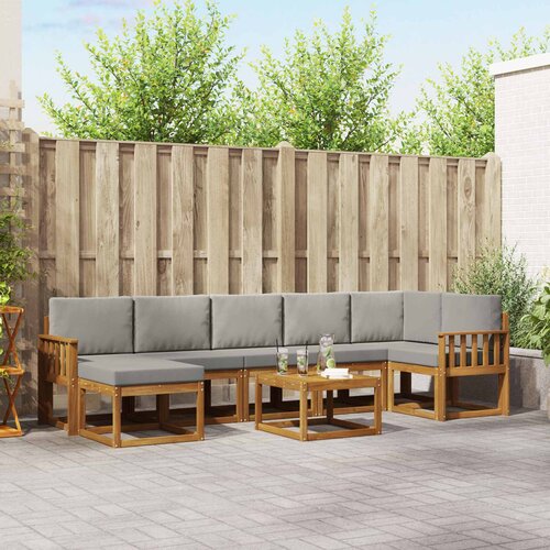  Set vanjskih sofa 8 kom. Prirodna i svijetlo siva Cene