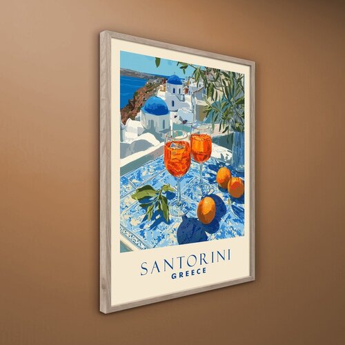 Styler Tiskana slika z okvirjem 50x70 cm Santorini &amp;ndash; Slike