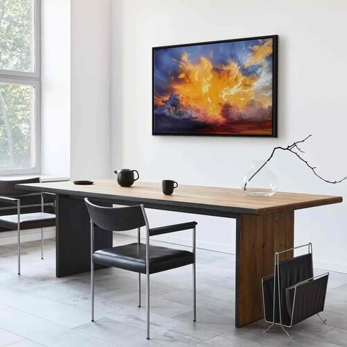  Slika - Beautiful Sunset - Clouds in Warm Shades 90x60 Cene