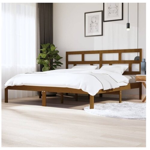  Okvir Za krevet od masivne borovine boja meda 200 x 200 cm Cene