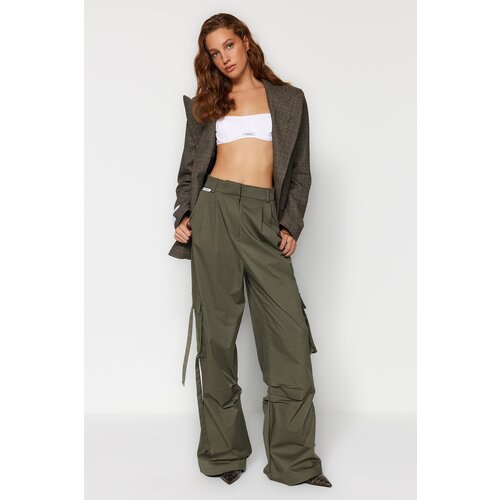 Trendyol X Sagaza Studio Khaki Cargo Pants With Pocket Detail Slike