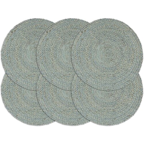 VidaXL podmetači 6 kom obični/maslinasti 38 cm okrugli od jute Slike