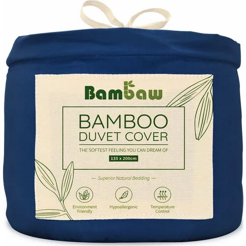 Bambaw prevleka za odejo iz bambusa 135 x 200 cm - blue navy