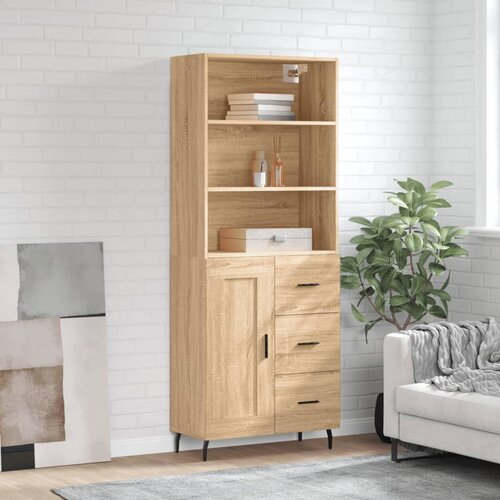  Visoka komoda hrasta sonome 69,5x34x180cm od konstruiranog drva Cijene