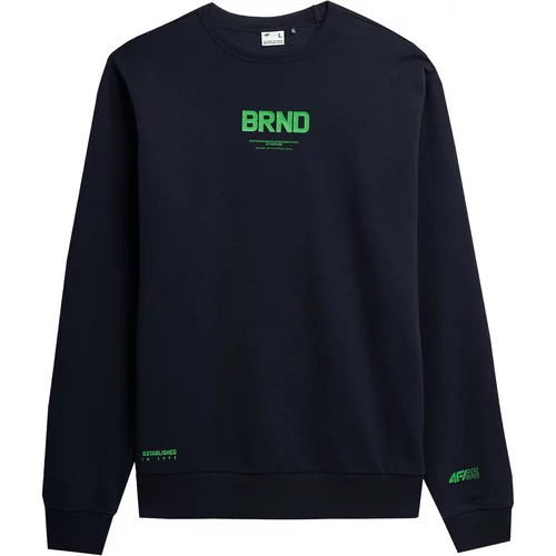 4f Sportska sweater majica neonsko zelena / crna