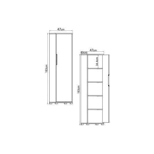 Hanah home Ormar Flora 184, Bijeli Slike