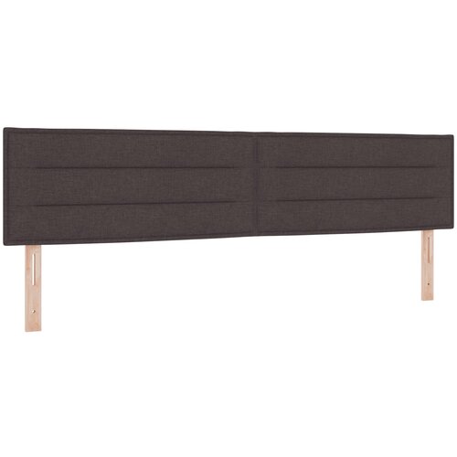 VidaXL Naslon za glavo Linije Oblikovanje Temno Rjava 200 cm Tkanina, (22008503) Slike