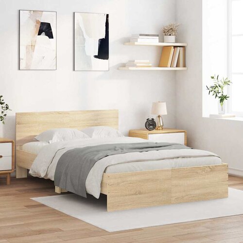 Furnova Posteljni okvir z vzglavjem sonoma hrast 120x200 cm, (21934836) Slike