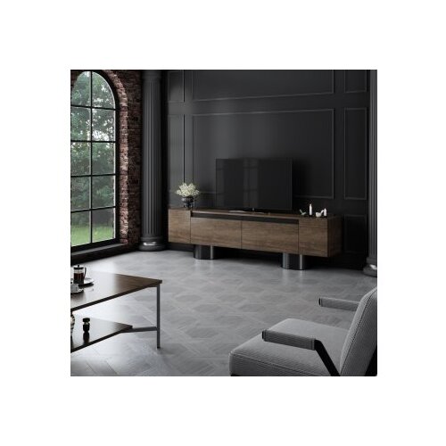 Hanah home Hanah Kućna TV komoda, boemski stil, 120x50x30cm, smeđa Slike