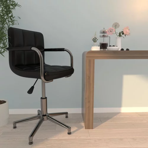  Okretna uredska stolica od umjetne kože crna