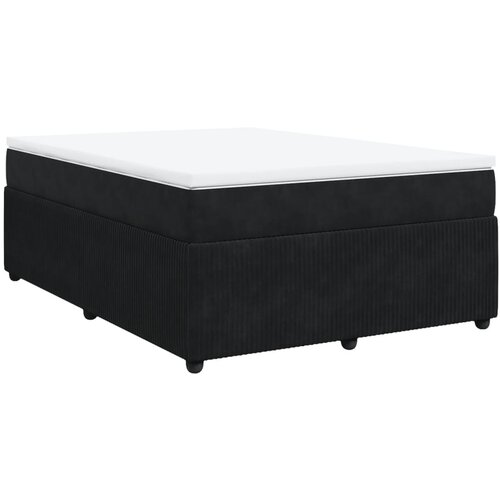 Maison Chic Box spring postelja - Vzmetna postelja z vzmetnico črna 160x200 cm žamet SL5439, (21887158) Cene
