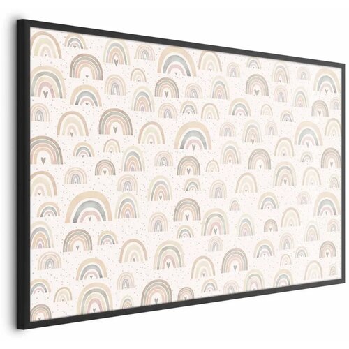  Plakat - Rainbows and Hearts 60x40 Crni okvir Cijene