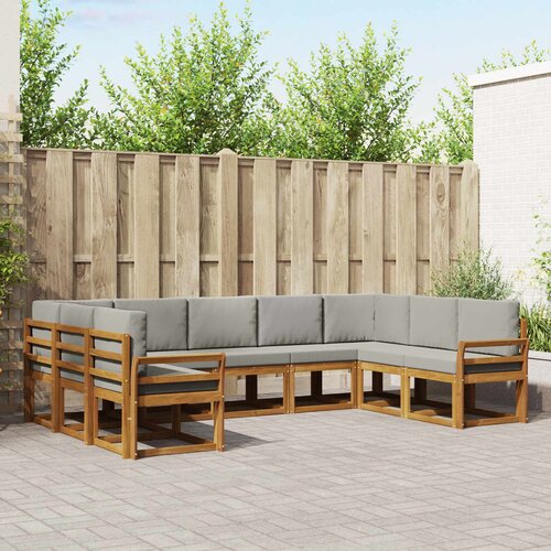  Set vanjskih sofa 9 kom. Prirodna i svijetlo siva Smeđa 304 x 190,5 x 73 cm Cene