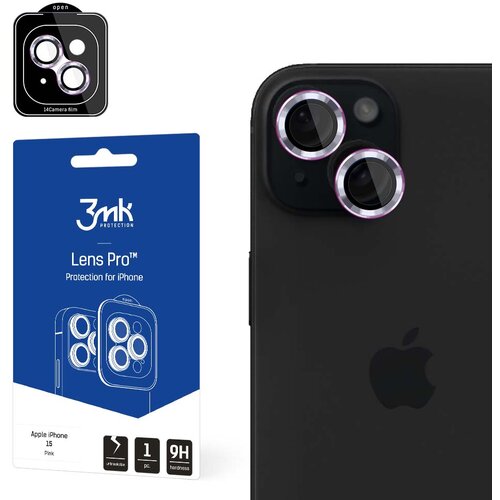 3mk ZA&amp;Scaron;ČITA ZA LEČE PRO PINK ZA APPLE IPHONE 15 KALJENO STEKLO, (21976452) Slike