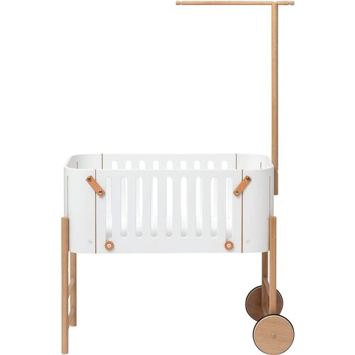 Oliver Furniture&amp;reg; dječji krevetić co-sleeper 42x82 s uključenim kompletom za pretvaranje u klupu white/oak Slike