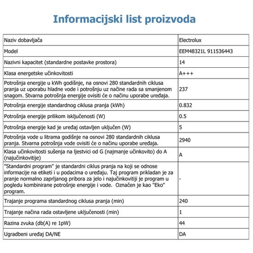 Electrolux EEM48321 ugradna ma&amp;scaron;ina za pranje sudova 14 kompleta Slike