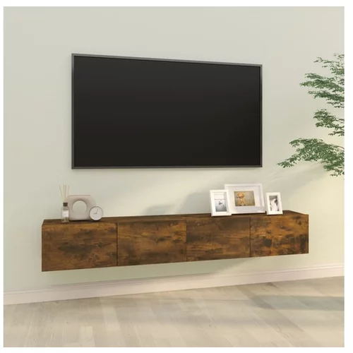 Stenska TV omarica 2 kosa dim. hrast 100x30x30 cm konstr. les
