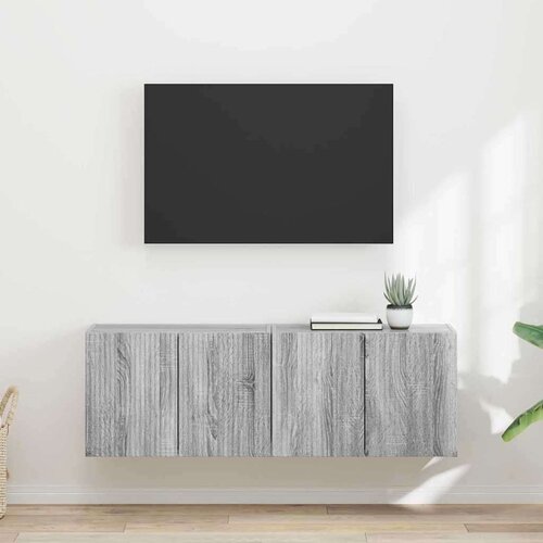 TV stenska omara 2 pcs Siva Sonoma 59,5 x 31 x 40 cm, (5000092107) Cene