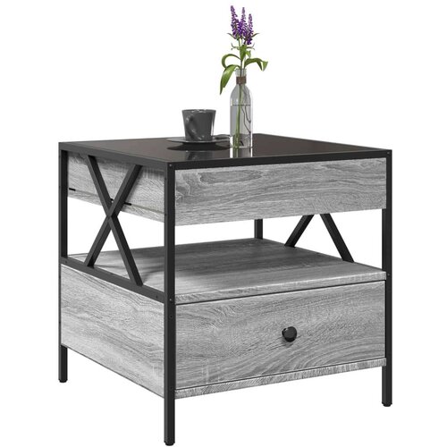 vidaXL Stolić s beskonačnim LED svjetlima boja hrasta 50x50x51 cm Cijene