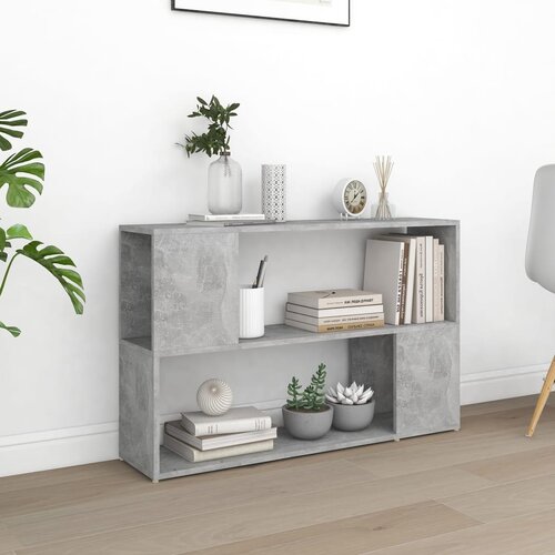 The Living Store Knjižna omara betonsko siva 100x24x63 cm iverna plošča - Knjižna Omara, (21436983) Cene