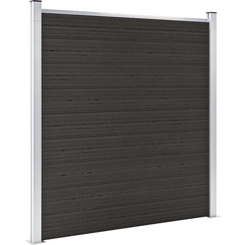 vidaXL Ograjni panel WPC 180x186 cm črn Cene