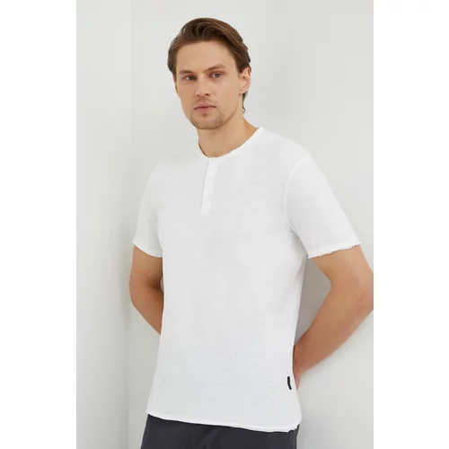 Sisley Pamučna majica za muškarce, boja: bež, bez uzorka
