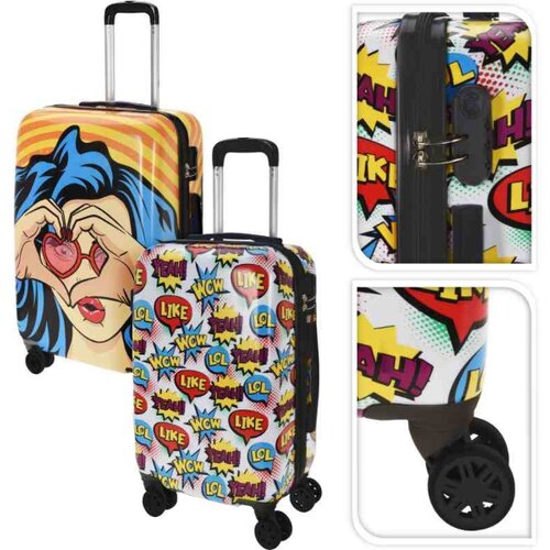 kofer sa točkićima pop art design 38x22x58cm Slike